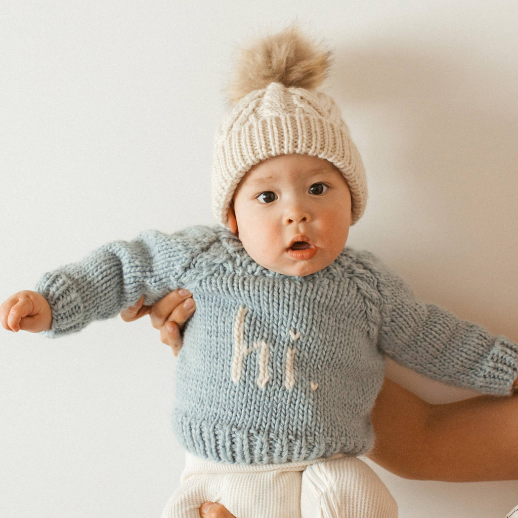 Hi. Surf Blue Crew Neck Sweater